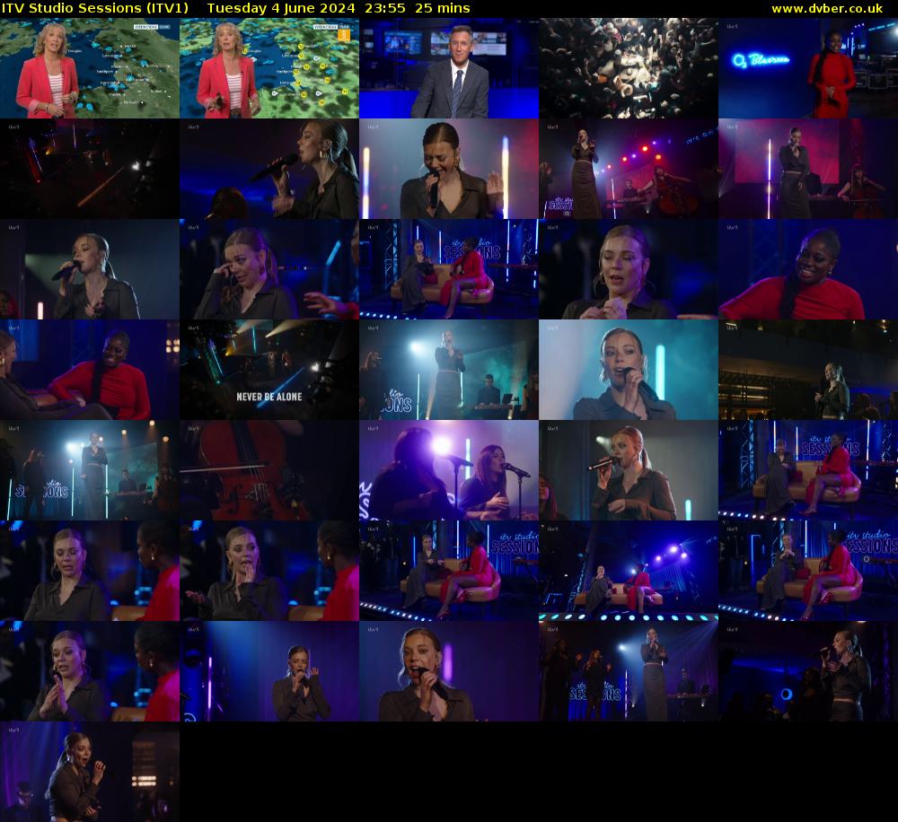 ITV Studio Sessions (ITV1) Tuesday 4 June 2024 23:55 - 00:20