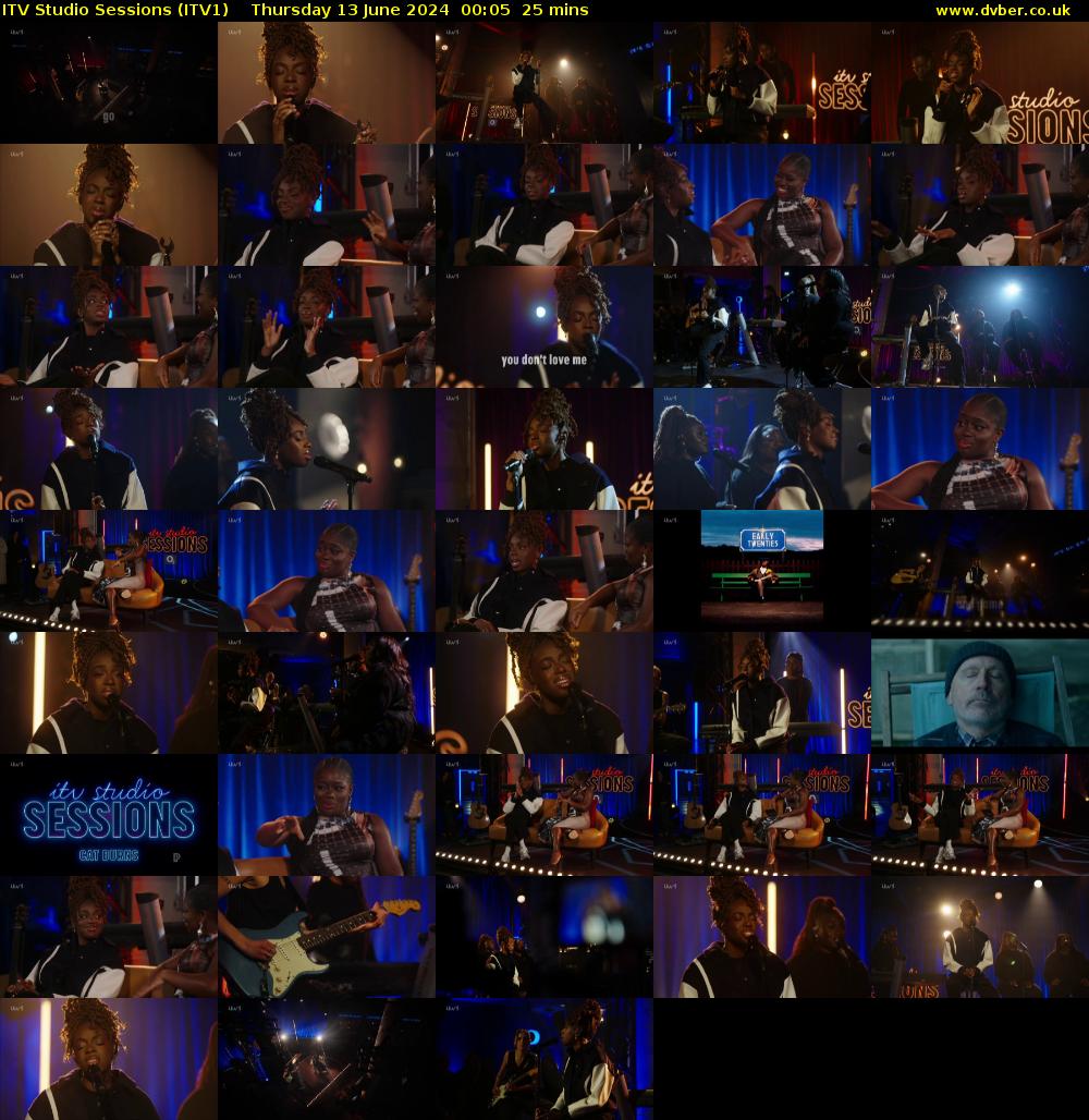 ITV Studio Sessions (ITV1) Thursday 13 June 2024 00:05 - 00:30