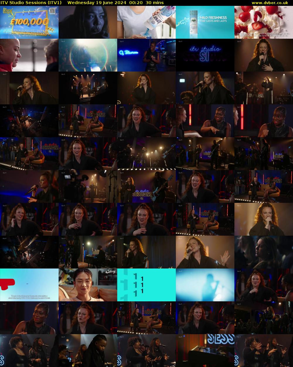 ITV Studio Sessions (ITV1) Wednesday 19 June 2024 00:20 - 00:50