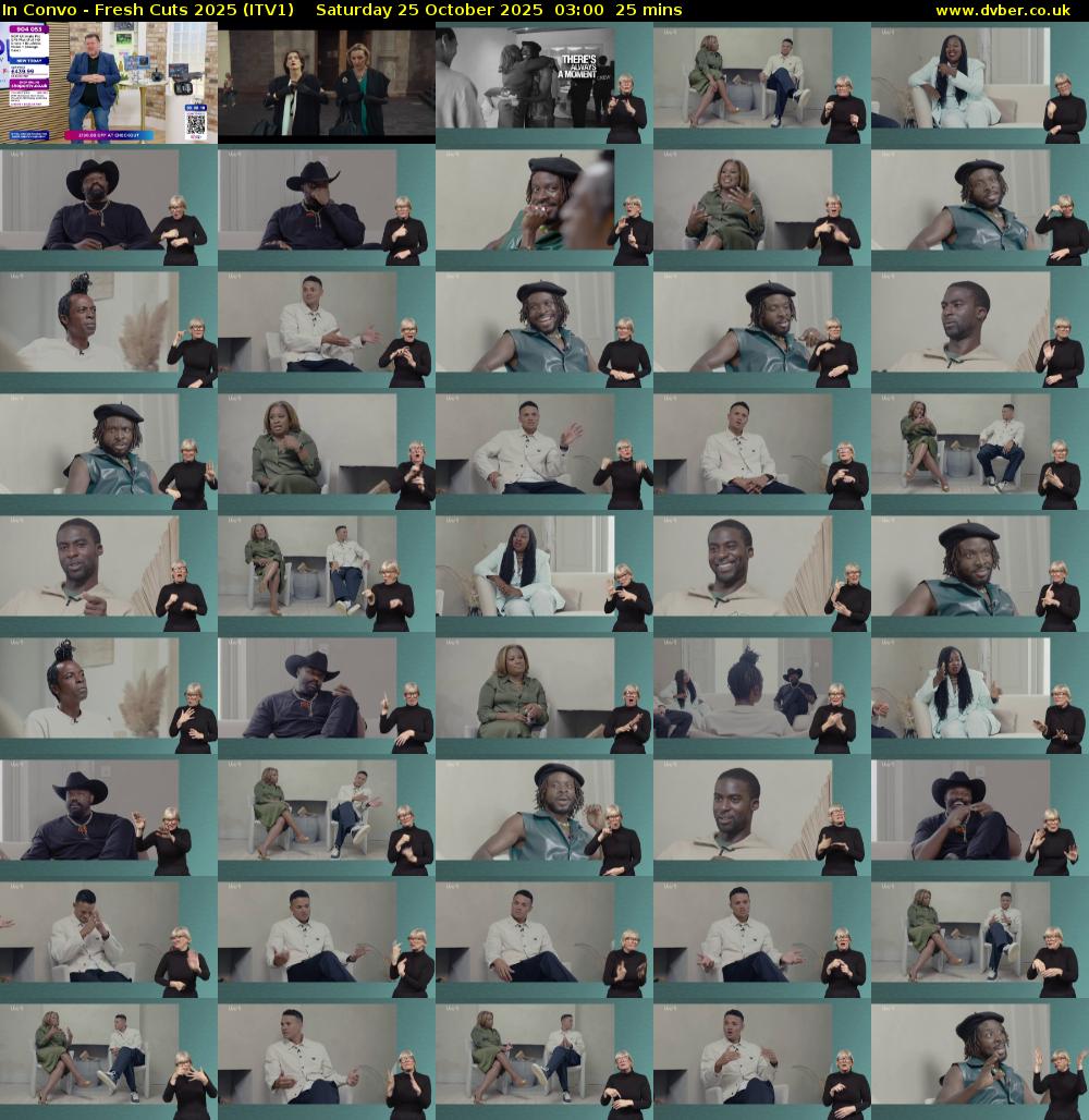 In Convo - Fresh Cuts 2025 (ITV1) Saturday 25 October 2025 03:00 - 03:25