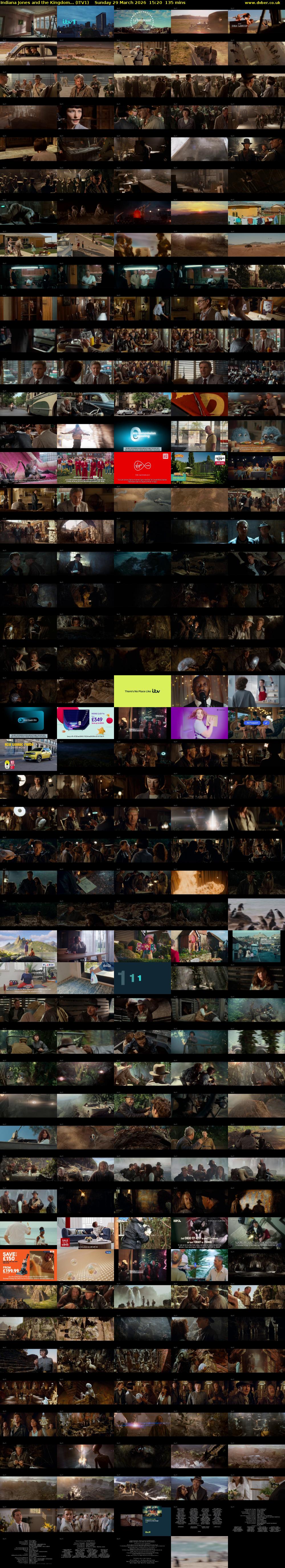 Indiana Jones and the Kingdom... (ITV1) Sunday 29 March 2026 15:20 - 17:35