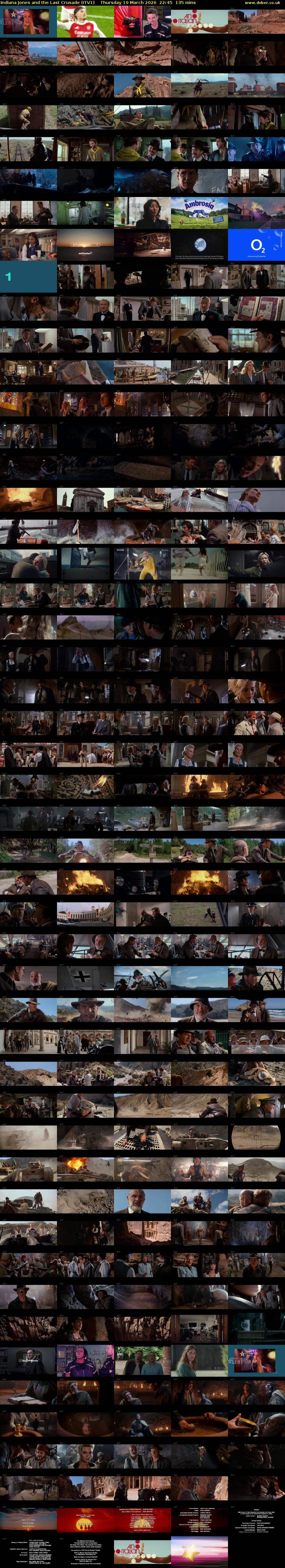 Indiana Jones and the Last Crusade (ITV1) Thursday 19 March 2026 22:45 - 01:00