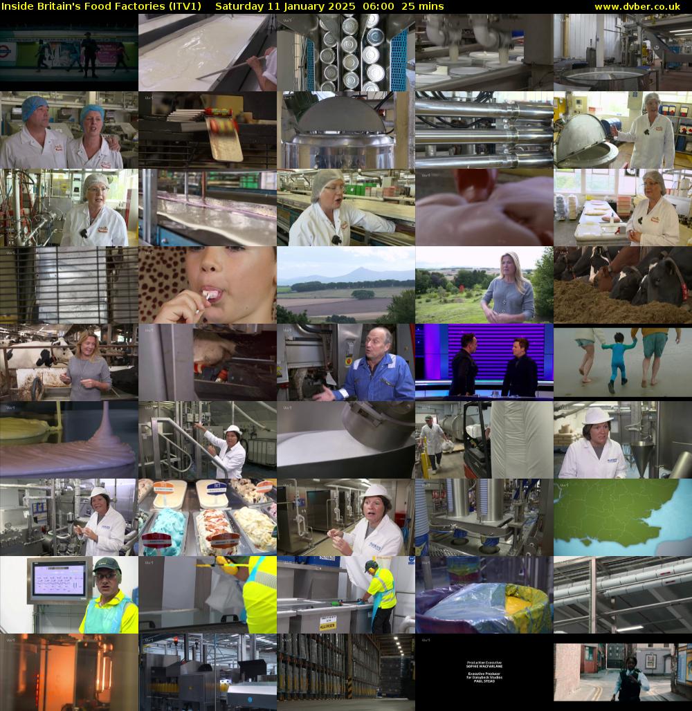 Inside Britain's Food Factories (ITV1) Saturday 11 January 2025 06:00 - 06:25