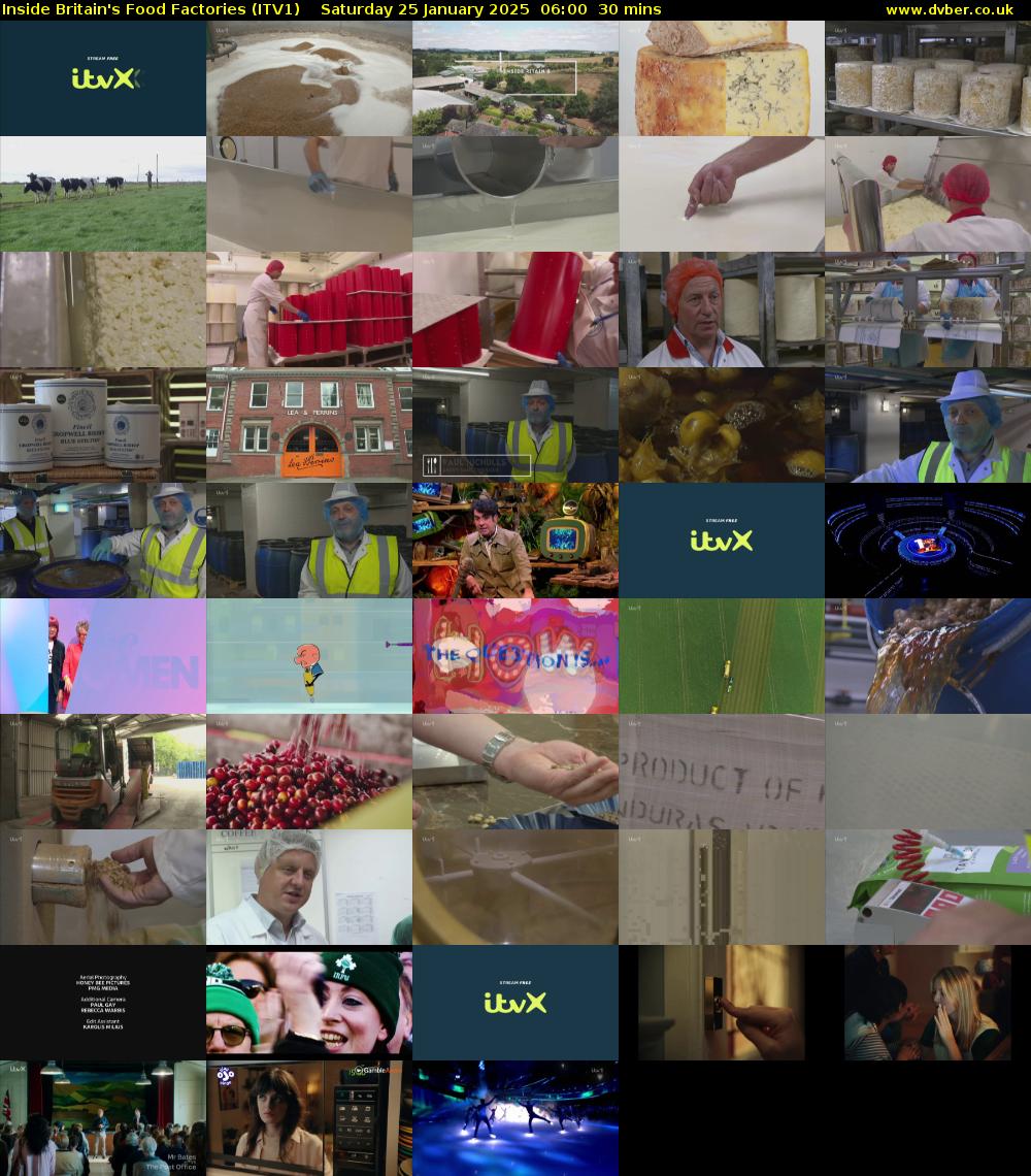 Inside Britain's Food Factories (ITV1) Saturday 25 January 2025 06:00 - 06:30