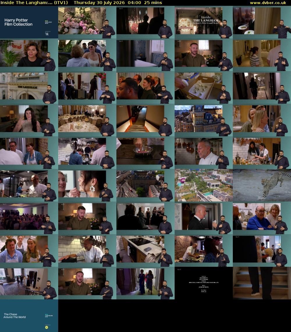 Inside The Langham:... (ITV1) Thursday 30 July 2026 04:00 - 04:25