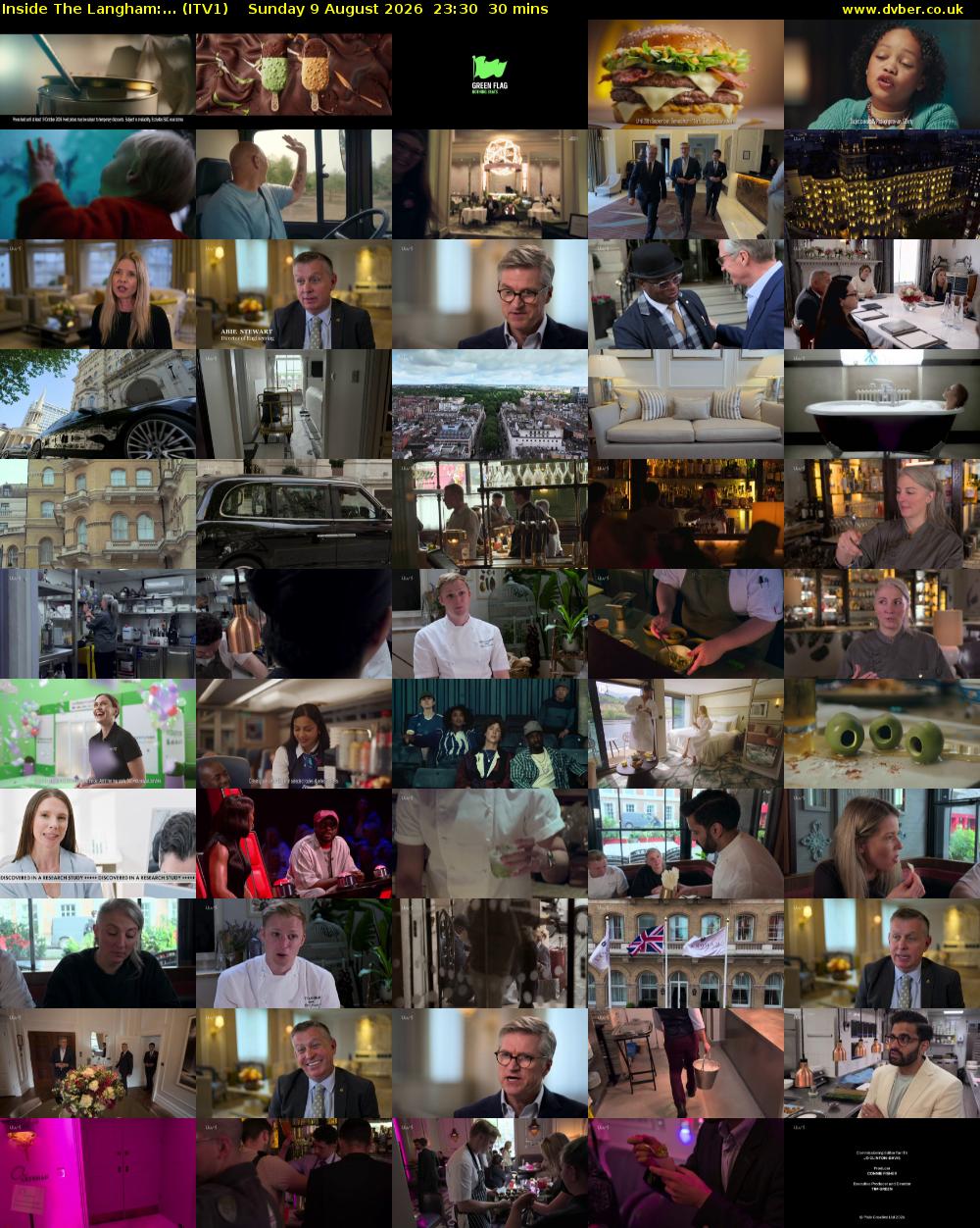 Inside The Langham:... (ITV1) Sunday 9 August 2026 23:30 - 00:00