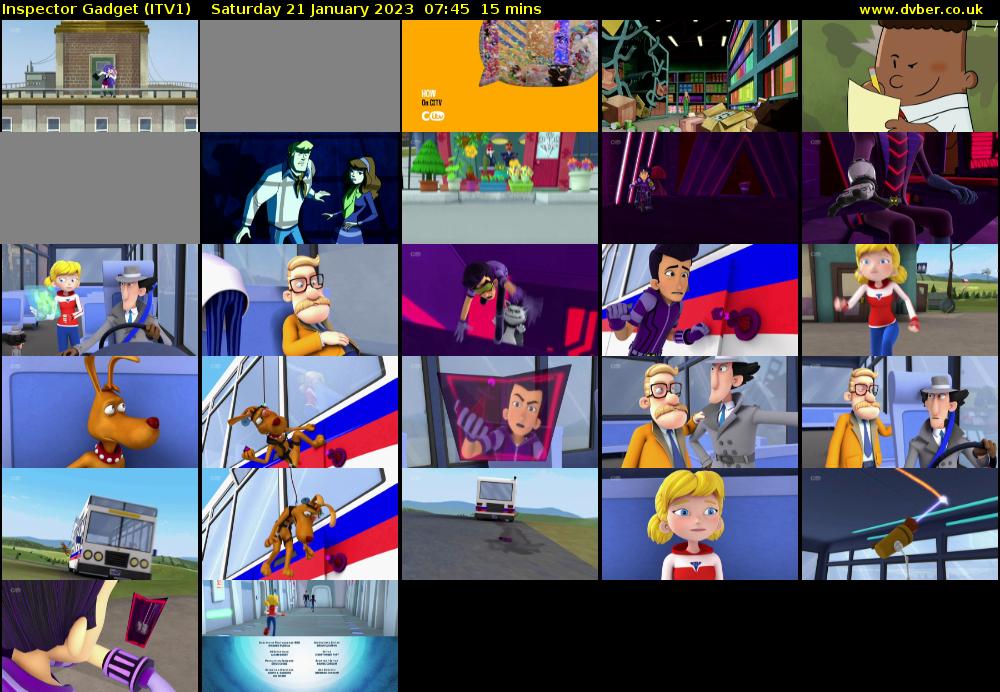 Inspector Gadget (ITV1) Saturday 21 January 2023 07:45 - 08:00
