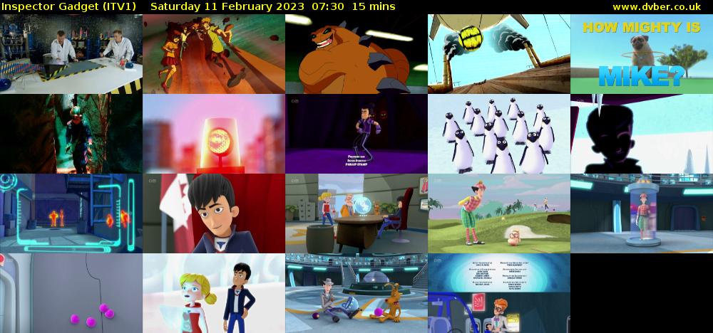 Inspector Gadget (ITV1) Saturday 11 February 2023 07:30 - 07:45