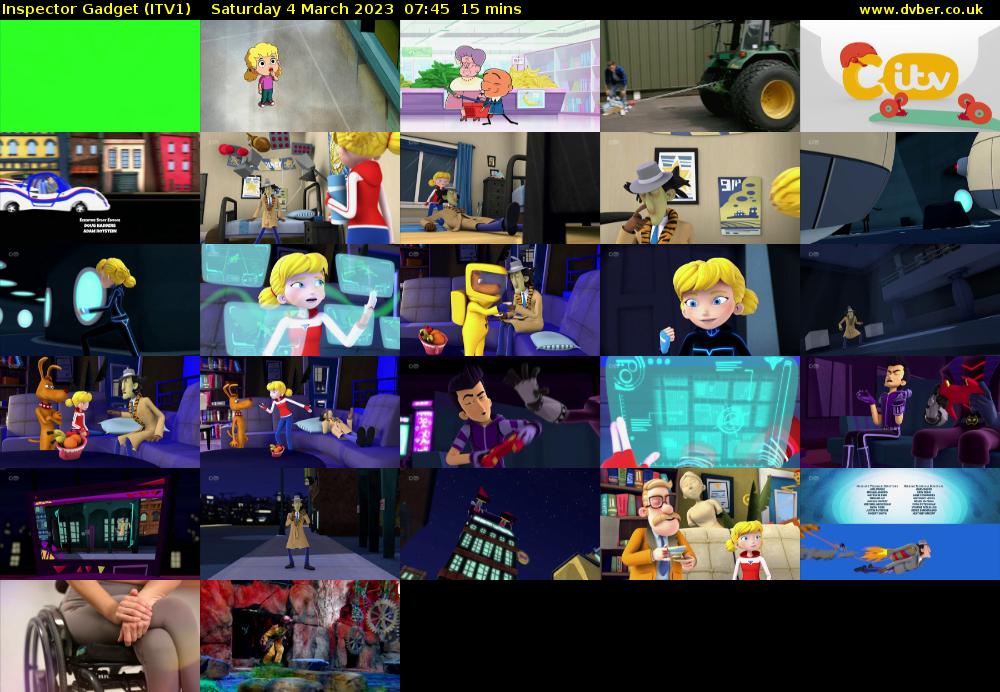 Inspector Gadget (ITV1) Saturday 4 March 2023 07:45 - 08:00