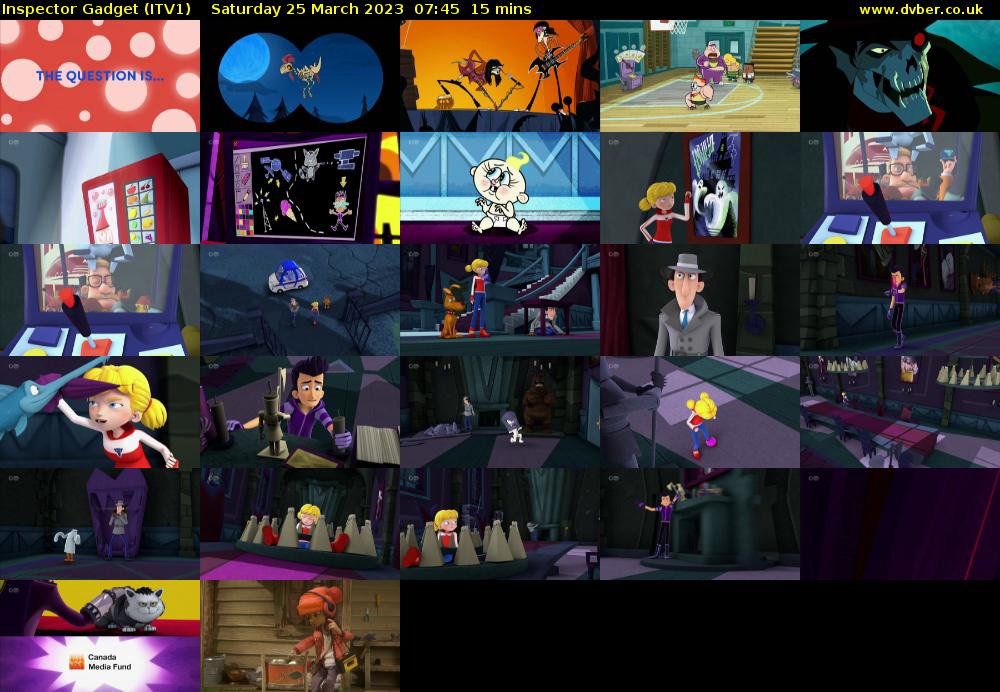 Inspector Gadget (ITV1) Saturday 25 March 2023 07:45 - 08:00