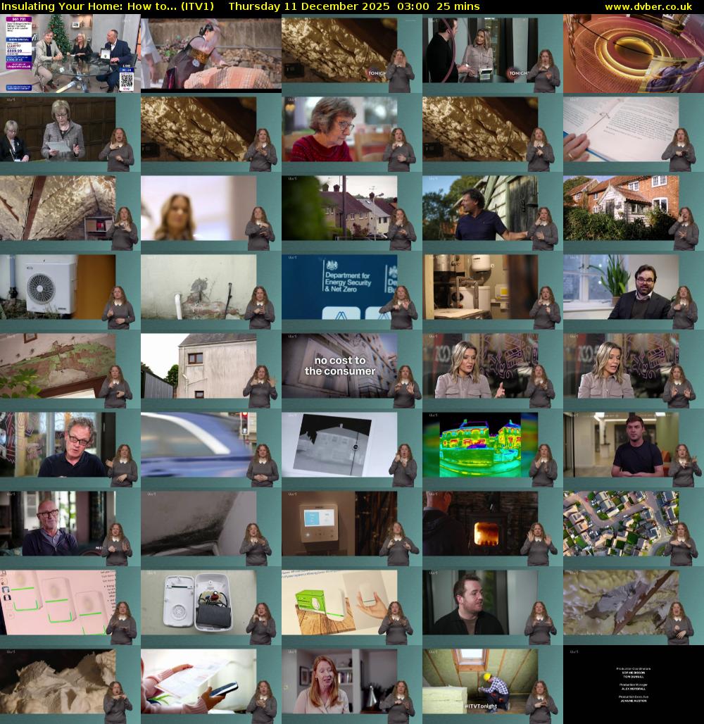 Insulating Your Home: How to... (ITV1) Thursday 11 December 2025 03:00 - 03:25