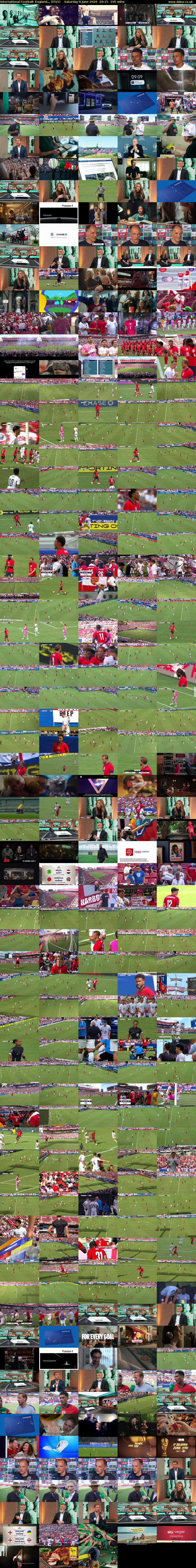 International Football: England... (ITV1) Saturday 6 June 2026 20:15 - 23:30