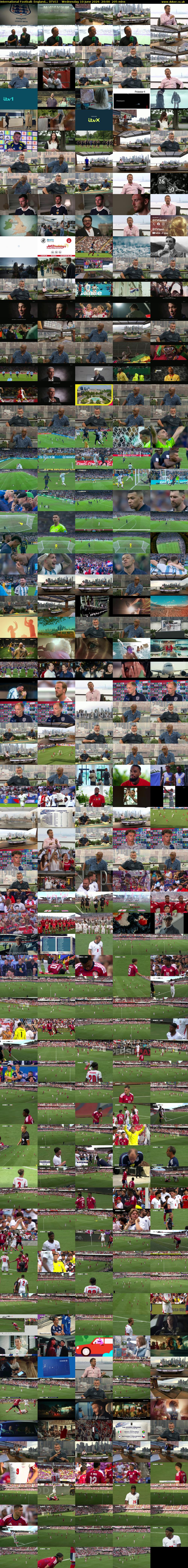 International Football: England... (ITV1) Wednesday 10 June 2026 20:00 - 23:25