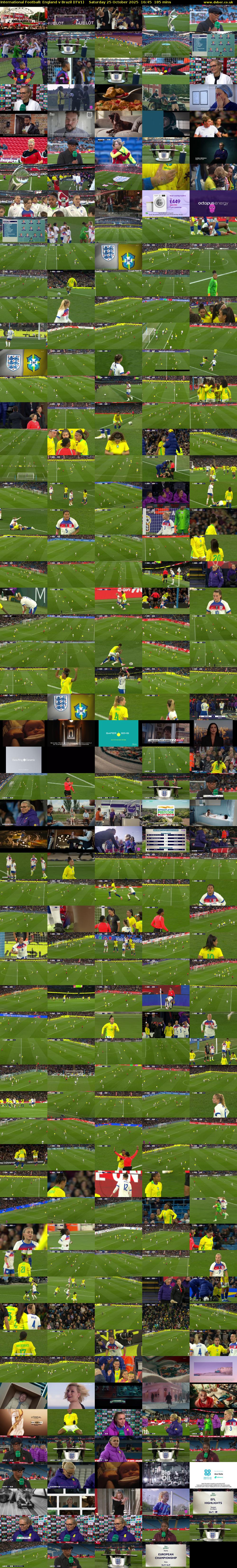 International Football: England v Brazil (ITV1) Saturday 25 October 2025 16:45 - 19:50