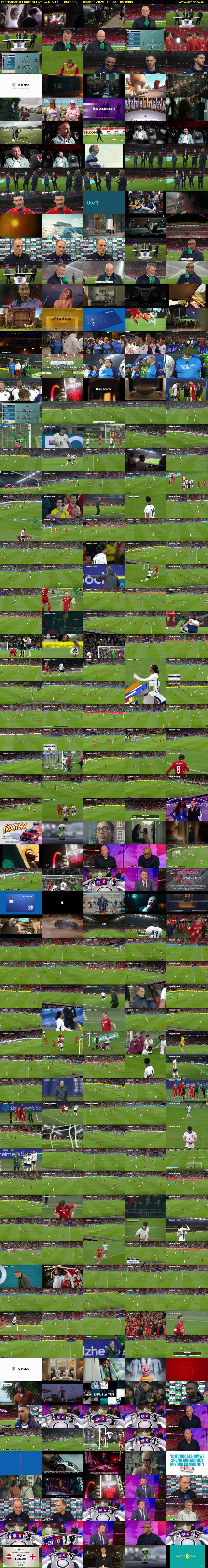 International Football Live:... (ITV1) Thursday 9 October 2025 19:00 - 22:05