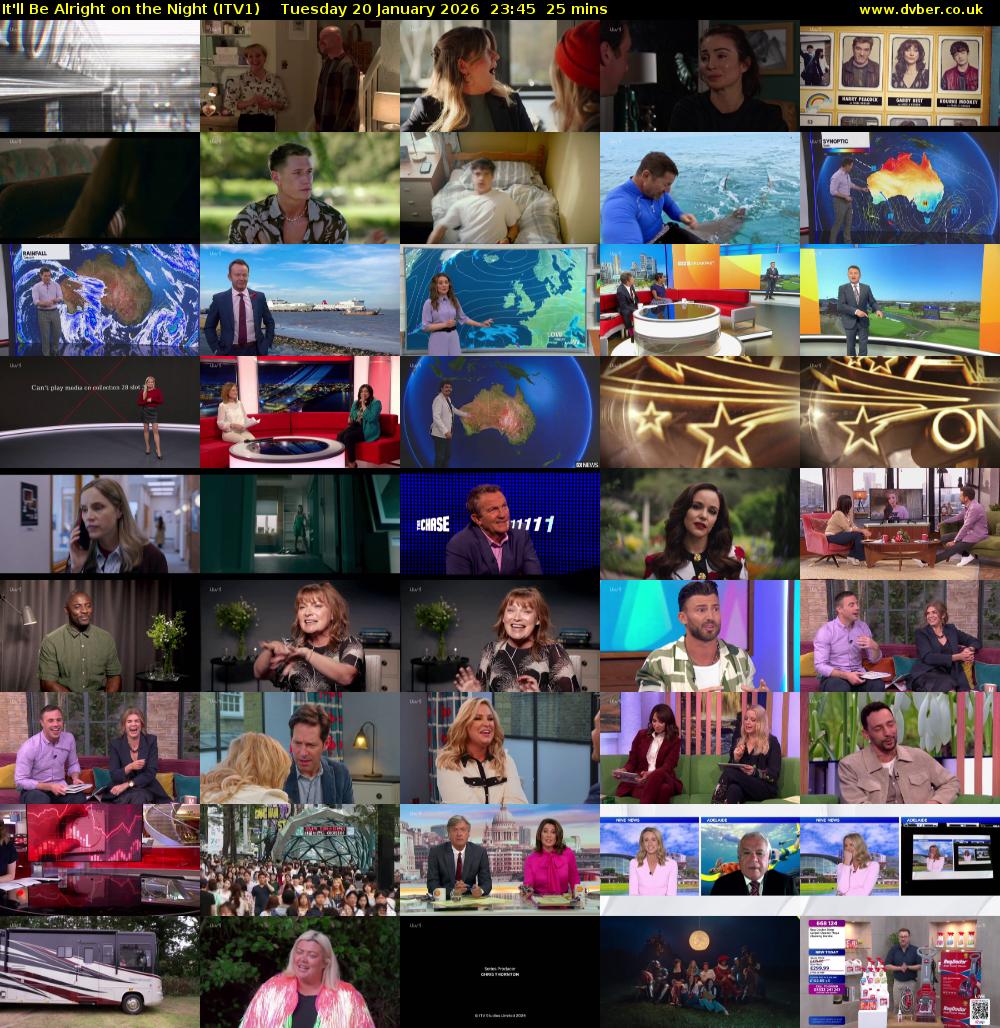 It'll Be Alright on the Night (ITV1) Tuesday 20 January 2026 23:45 - 00:10