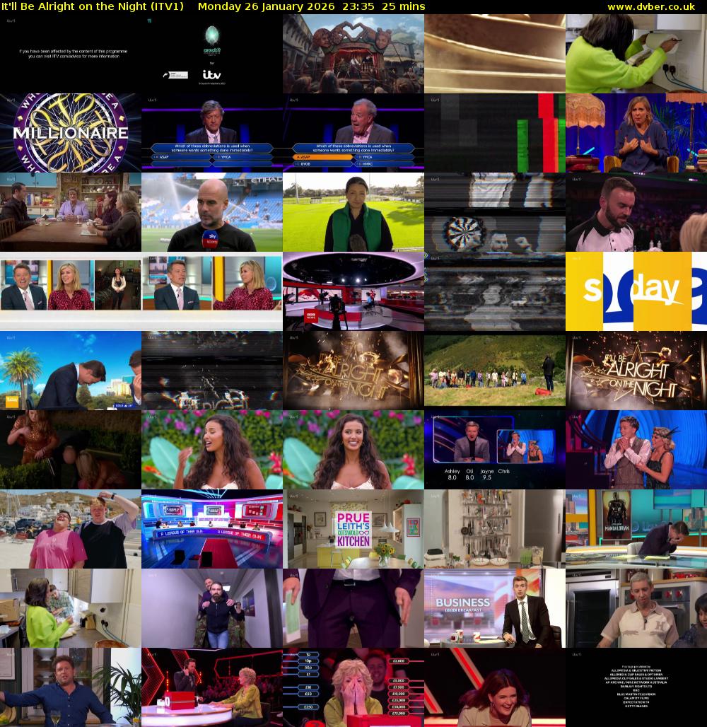 It'll Be Alright on the Night (ITV1) Monday 26 January 2026 23:35 - 00:00