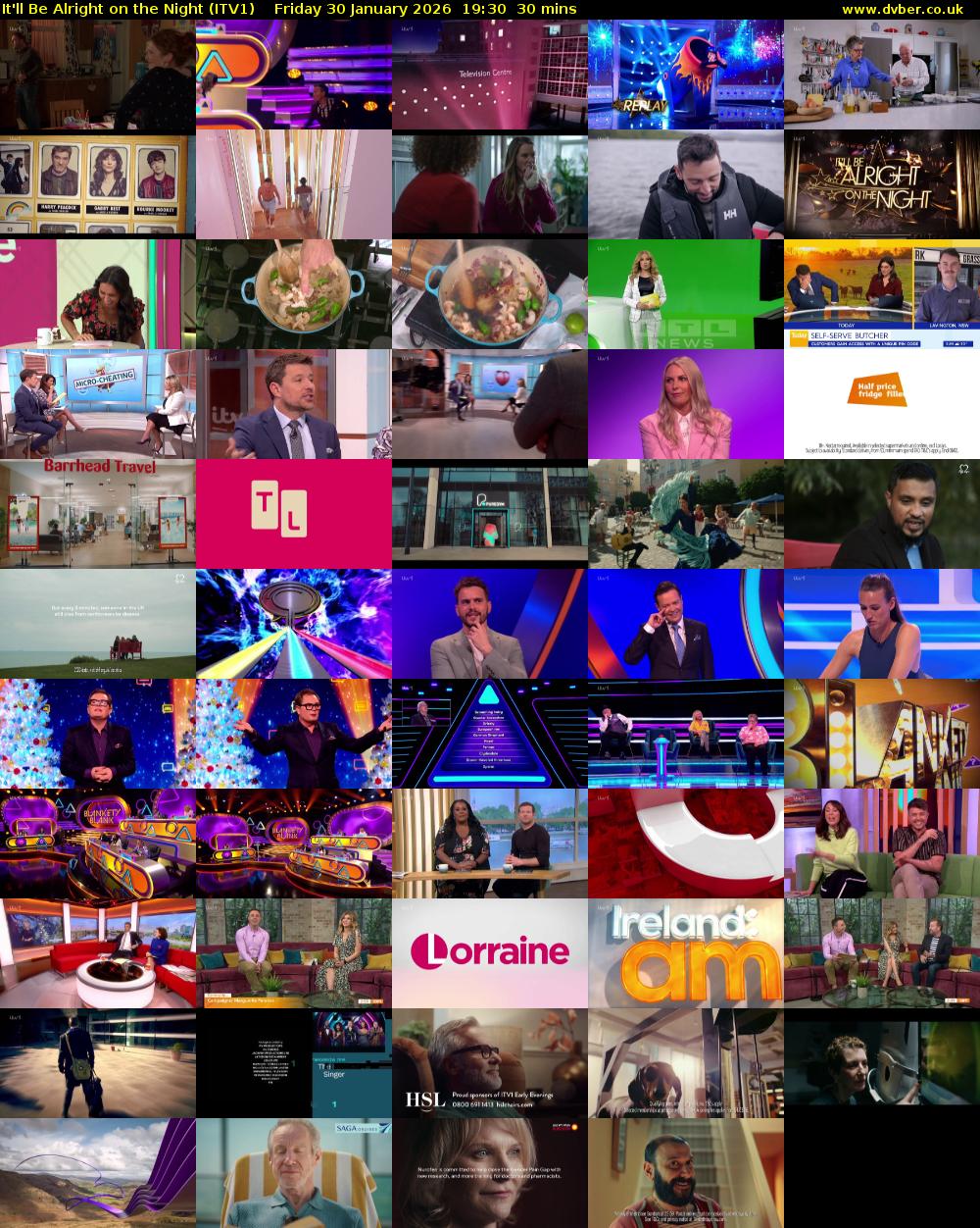 It'll Be Alright on the Night (ITV1) Friday 30 January 2026 19:30 - 20:00