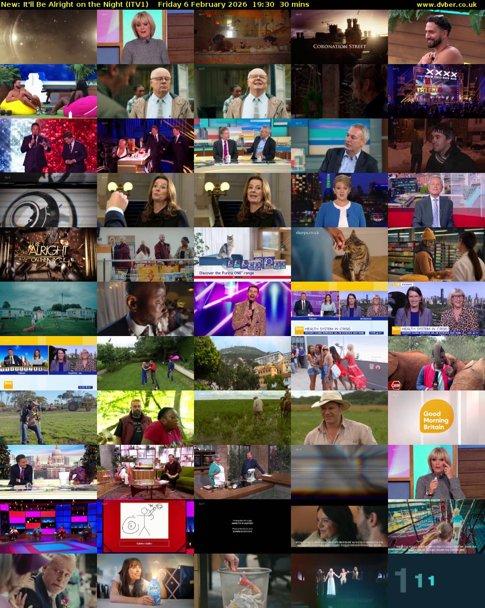 It'll Be Alright on the Night (ITV1) Friday 6 February 2026 19:30 - 20:00