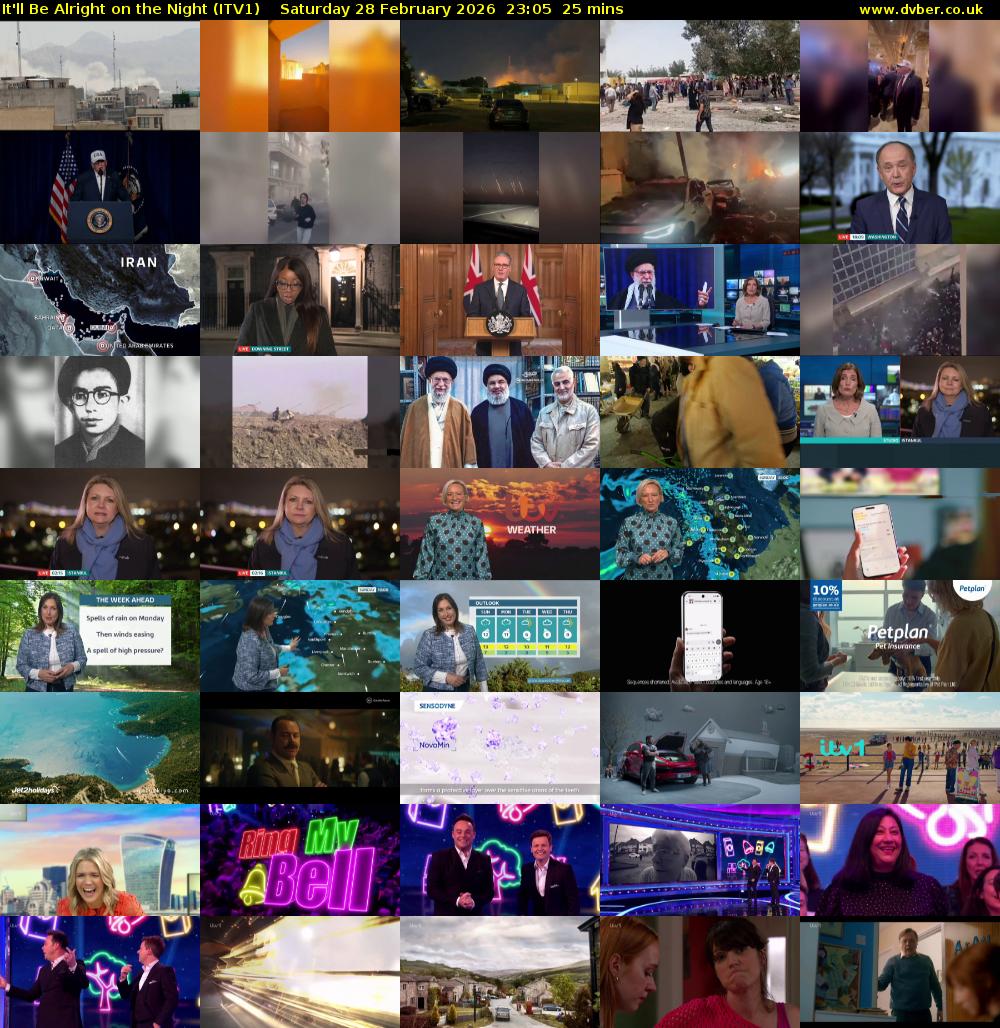 It'll Be Alright on the Night (ITV1) Saturday 28 February 2026 23:05 - 23:30