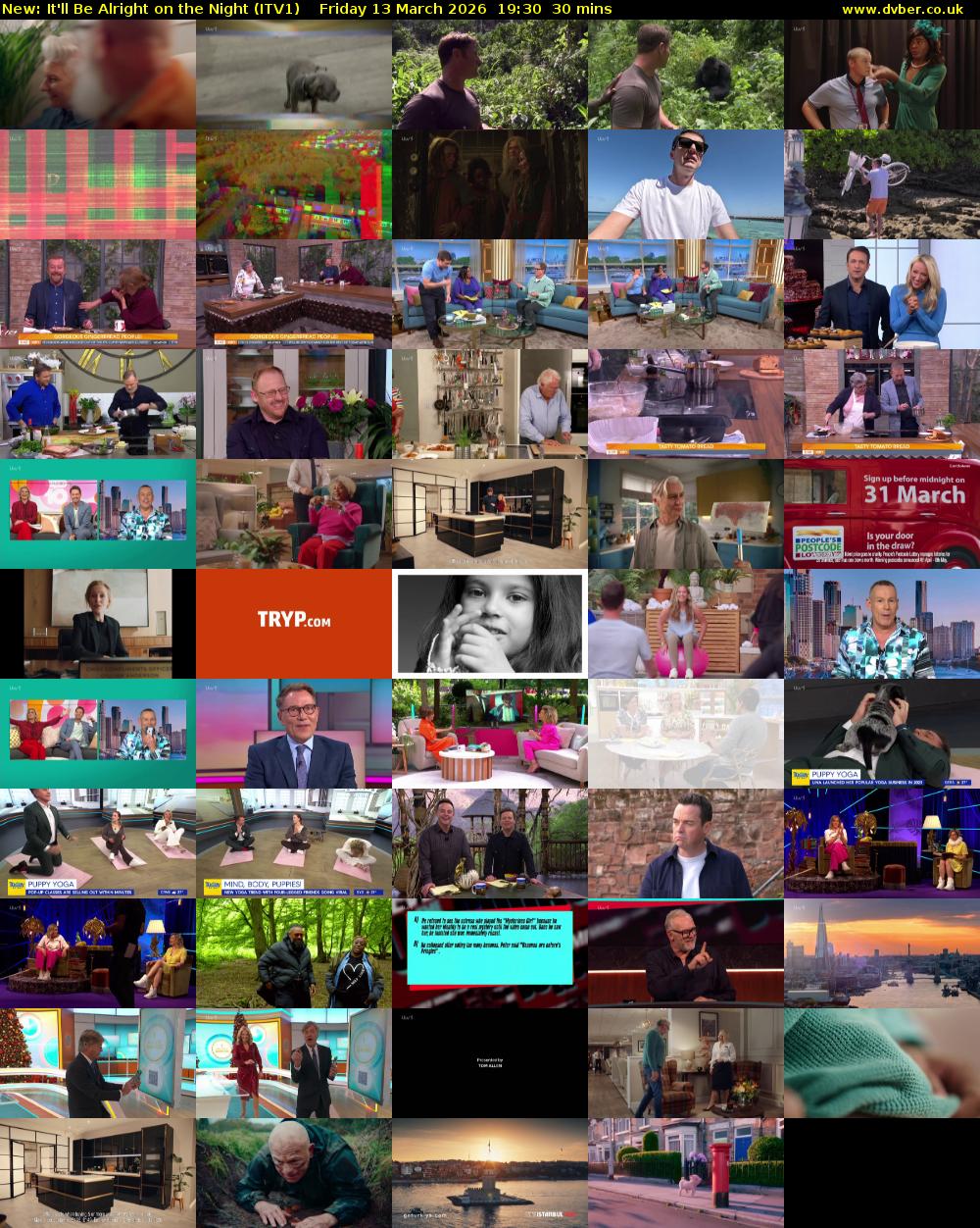 It'll Be Alright on the Night (ITV1) Friday 13 March 2026 19:30 - 20:00