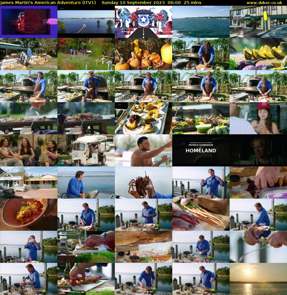 James Martin's American Adventure (ITV1) Sunday 10 September 2023 06:00 - 06:25