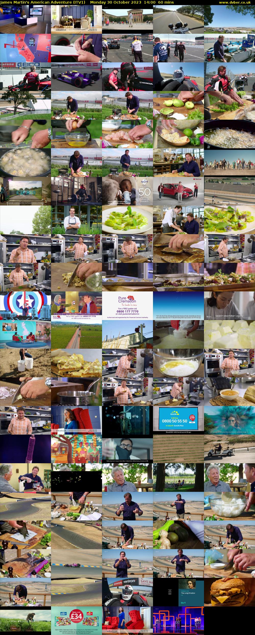 James Martin's American Adventure (ITV1) Monday 30 October 2023 14:00 - 15:00