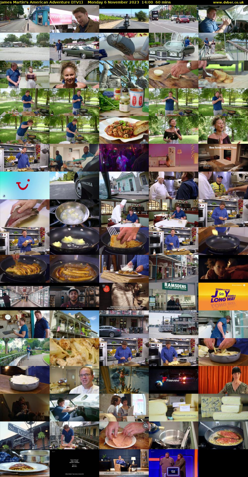 James Martin's American Adventure (ITV1) Monday 6 November 2023 14:00 - 15:00