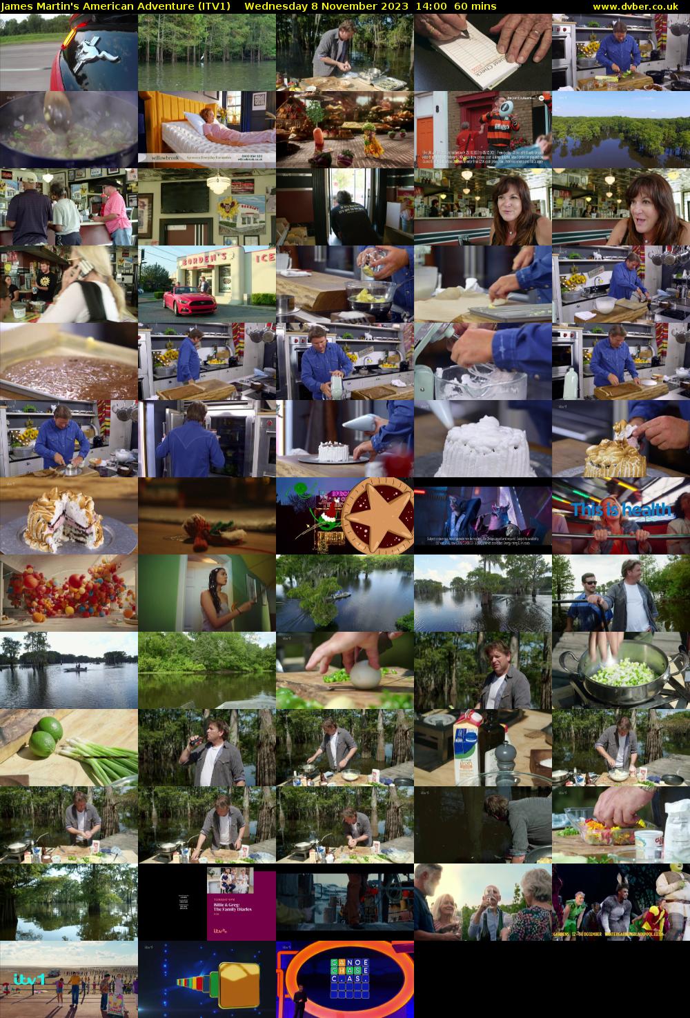 James Martin's American Adventure (ITV1) Wednesday 8 November 2023 14:00 - 15:00