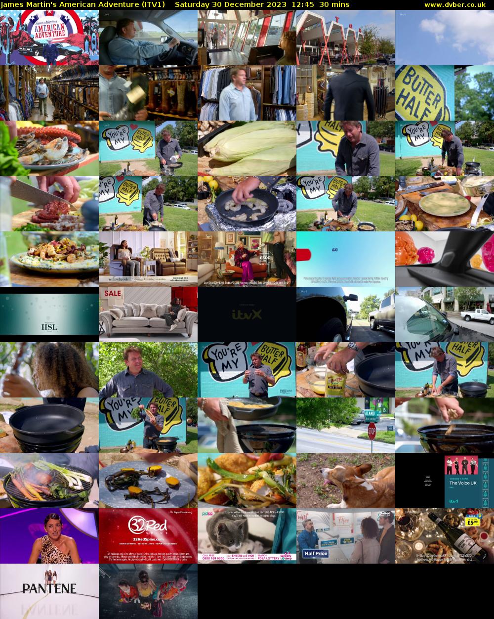 James Martin's American Adventure (ITV1) Saturday 30 December 2023 12:45 - 13:15