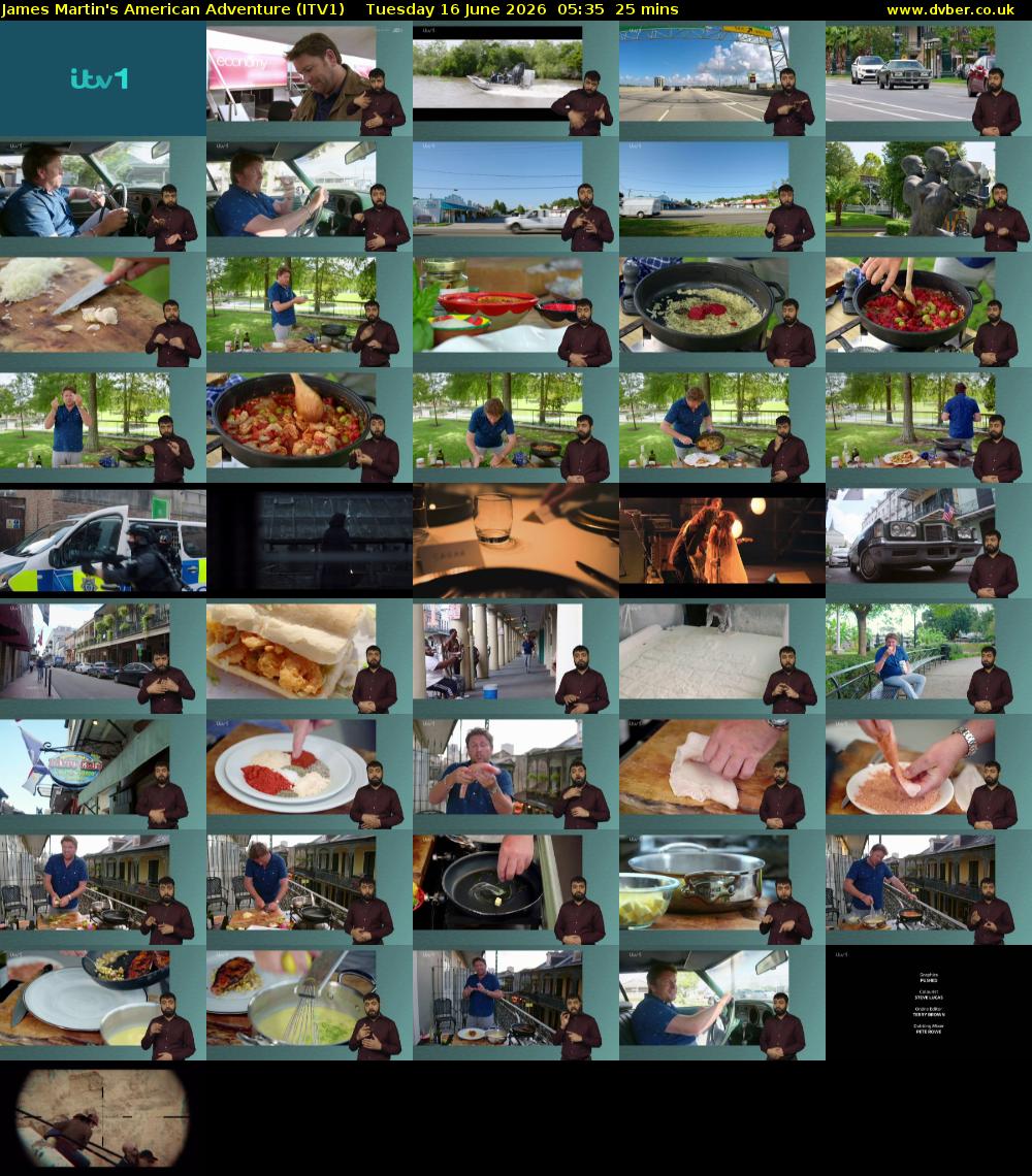 James Martin's American Adventure (ITV1) Tuesday 16 June 2026 05:35 - 06:00