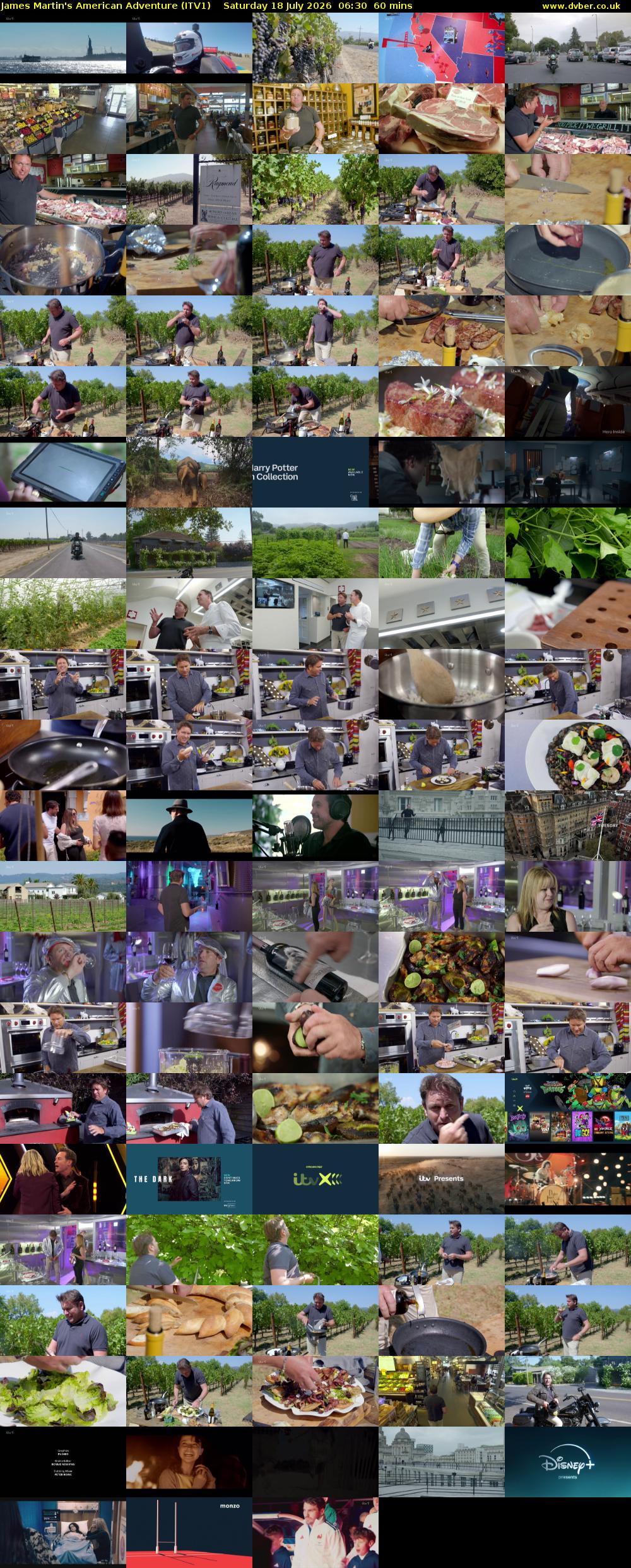 James Martin's American Adventure (ITV1) Saturday 18 July 2026 06:30 - 07:30
