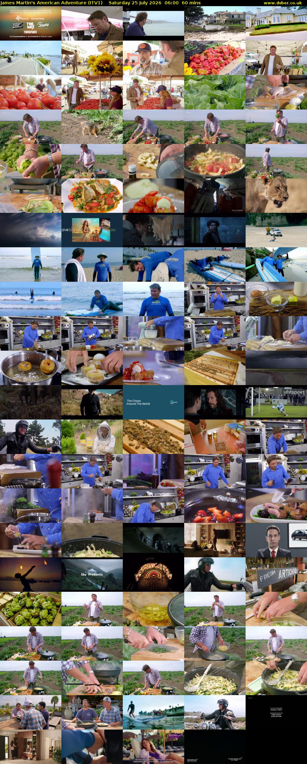 James Martin's American Adventure (ITV1) Saturday 25 July 2026 06:00 - 07:00
