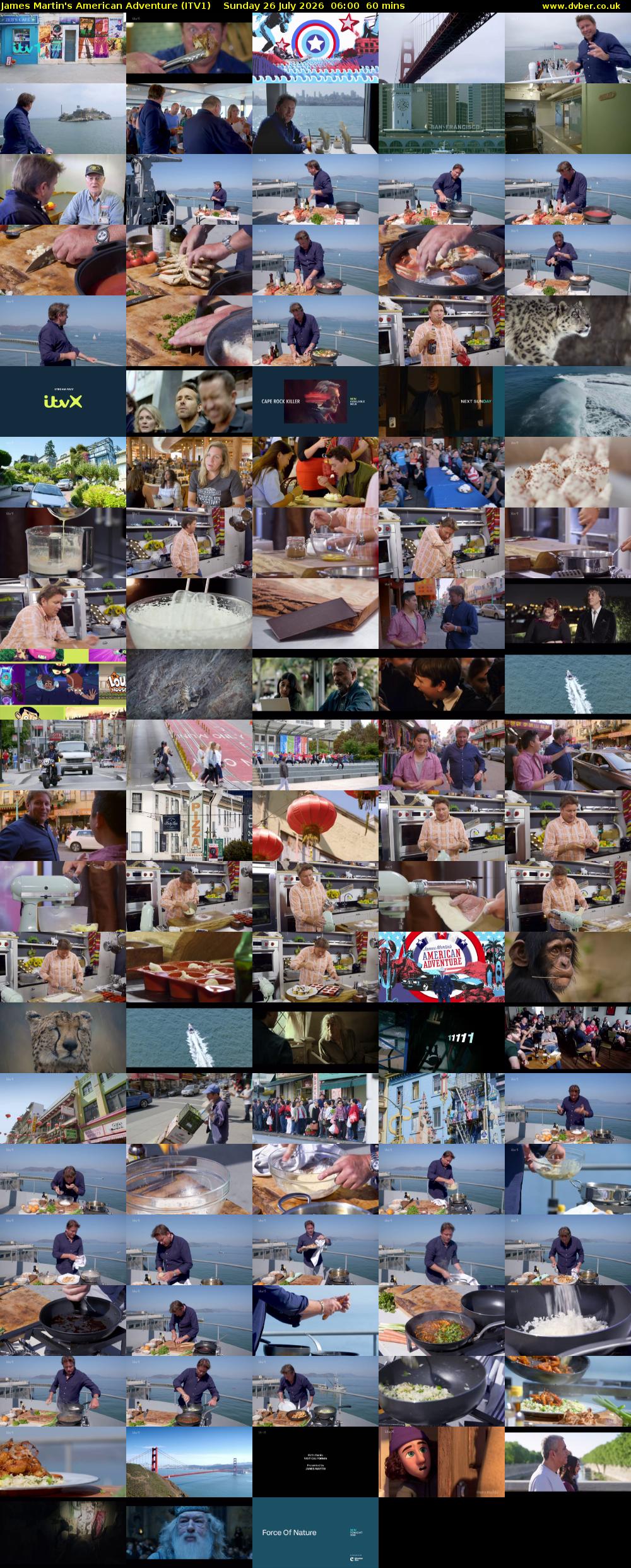 James Martin's American Adventure (ITV1) Sunday 26 July 2026 06:00 - 07:00