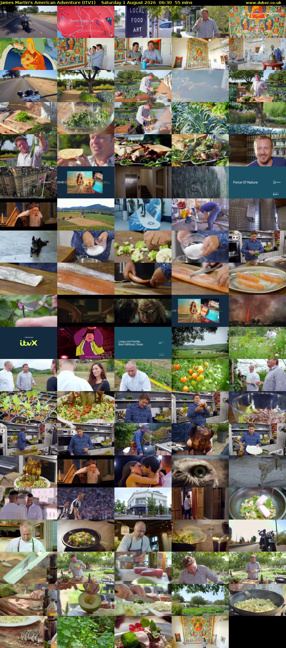 James Martin's American Adventure (ITV1) Saturday 1 August 2026 06:30 - 07:25