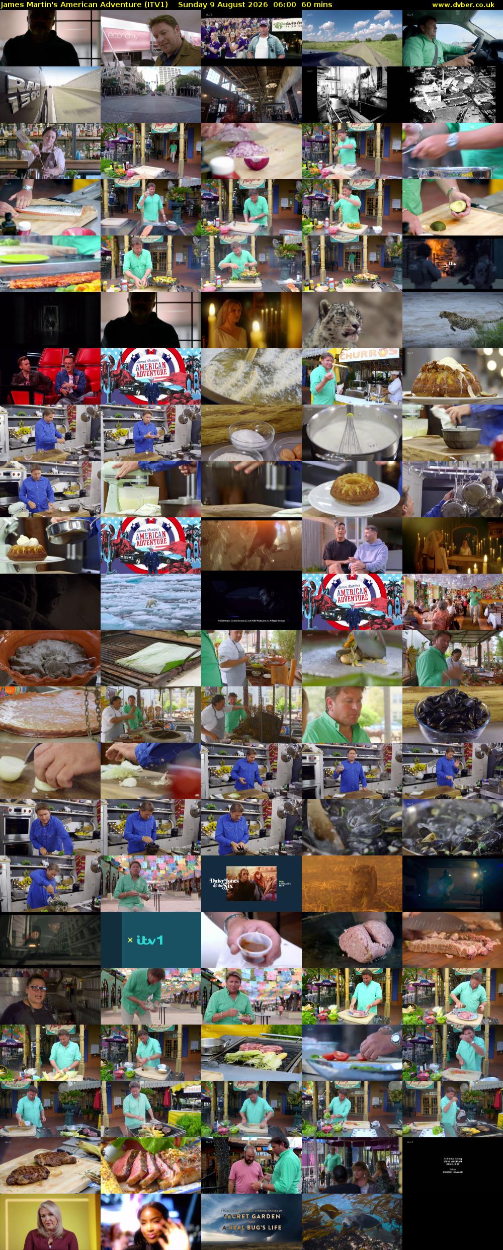 James Martin's American Adventure (ITV1) Sunday 9 August 2026 06:00 - 07:00