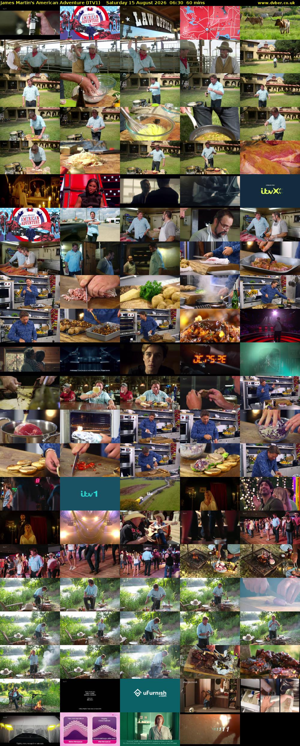 James Martin's American Adventure (ITV1) Saturday 15 August 2026 06:30 - 07:30