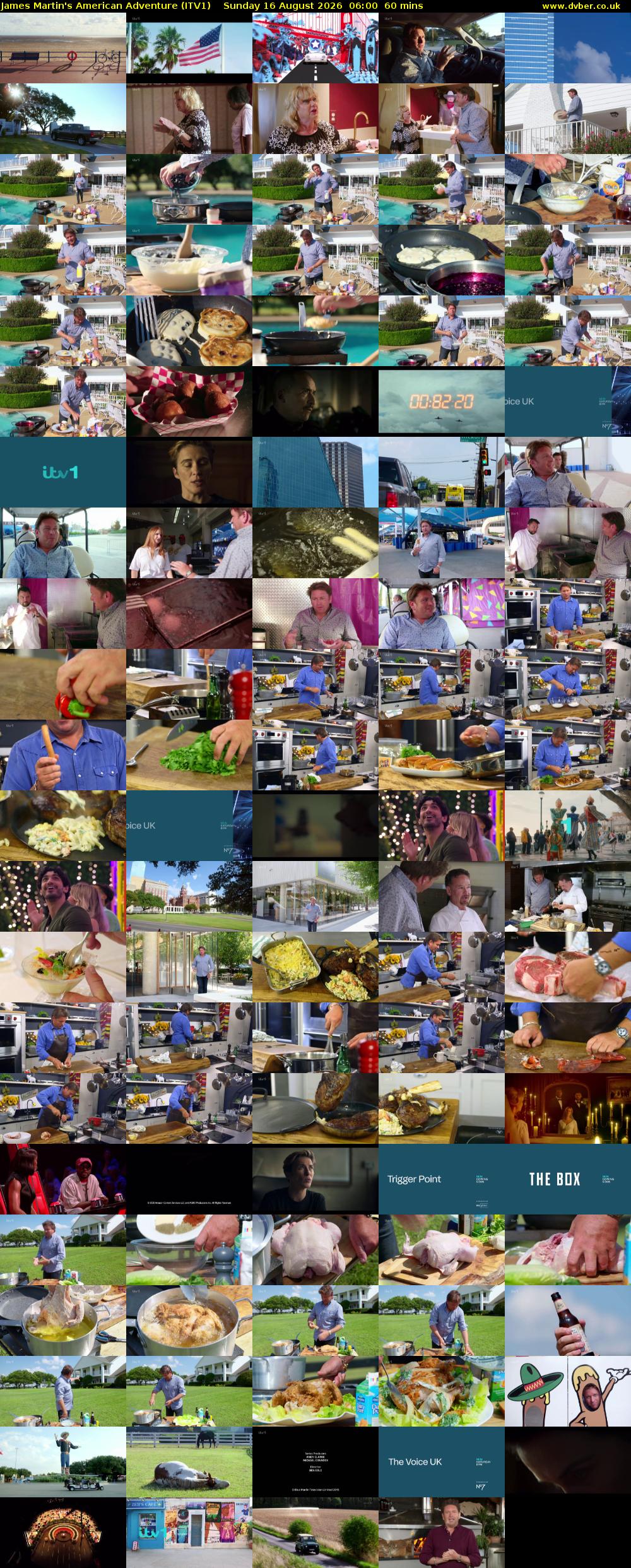 James Martin's American Adventure (ITV1) Sunday 16 August 2026 06:00 - 07:00