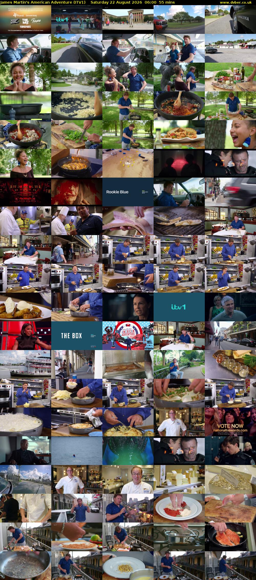 James Martin's American Adventure (ITV1) Saturday 22 August 2026 06:00 - 06:55