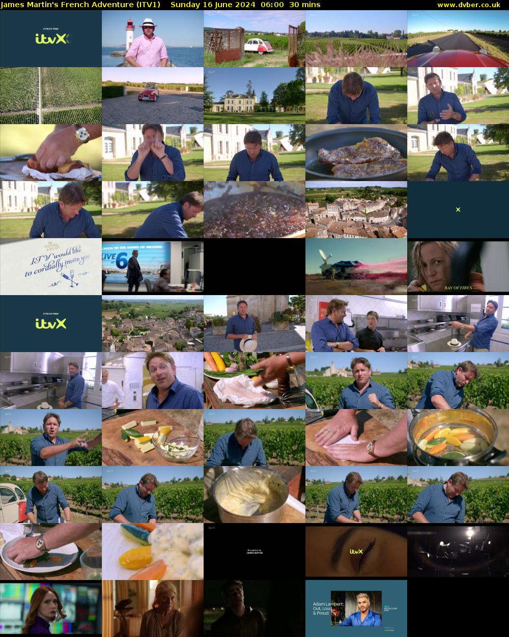 James Martin's French Adventure (ITV1) Sunday 16 June 2024 06:00 - 06:30