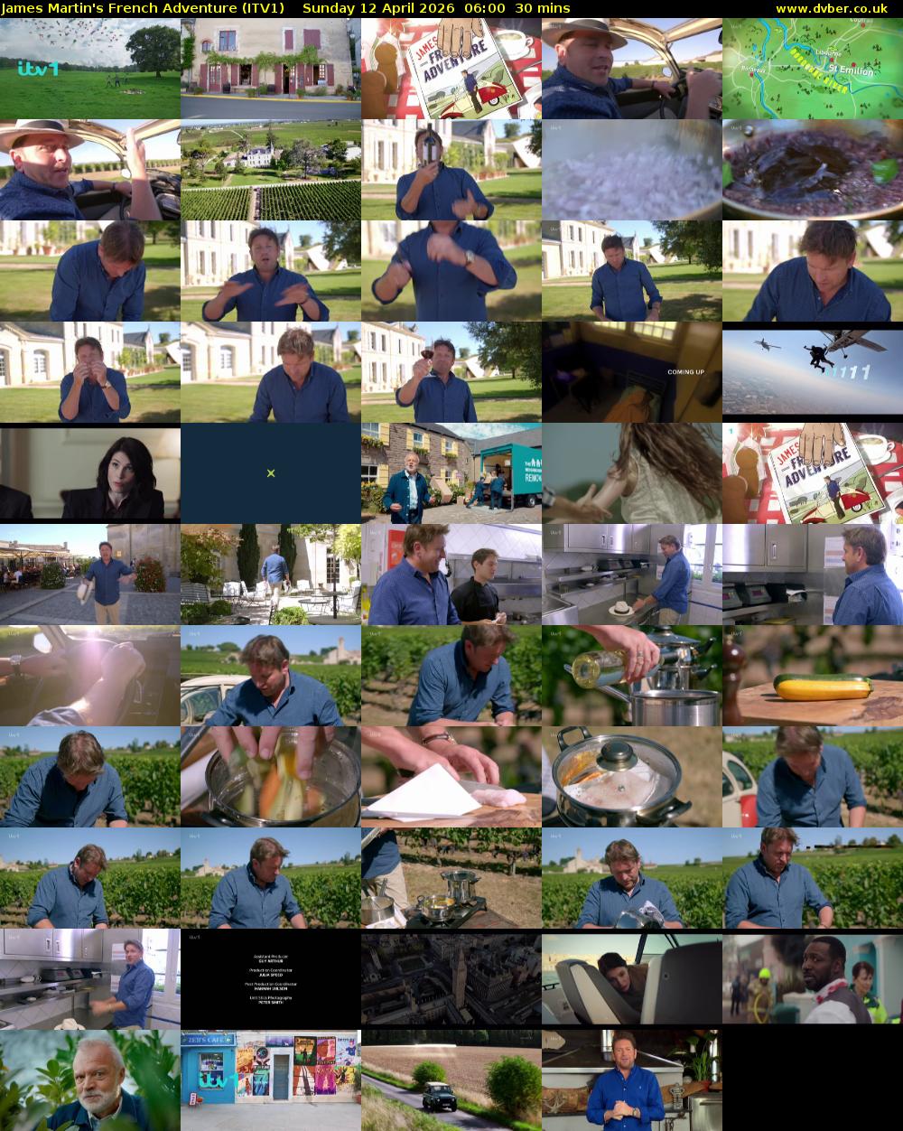 James Martin's French Adventure (ITV1) Sunday 12 April 2026 06:00 - 06:30