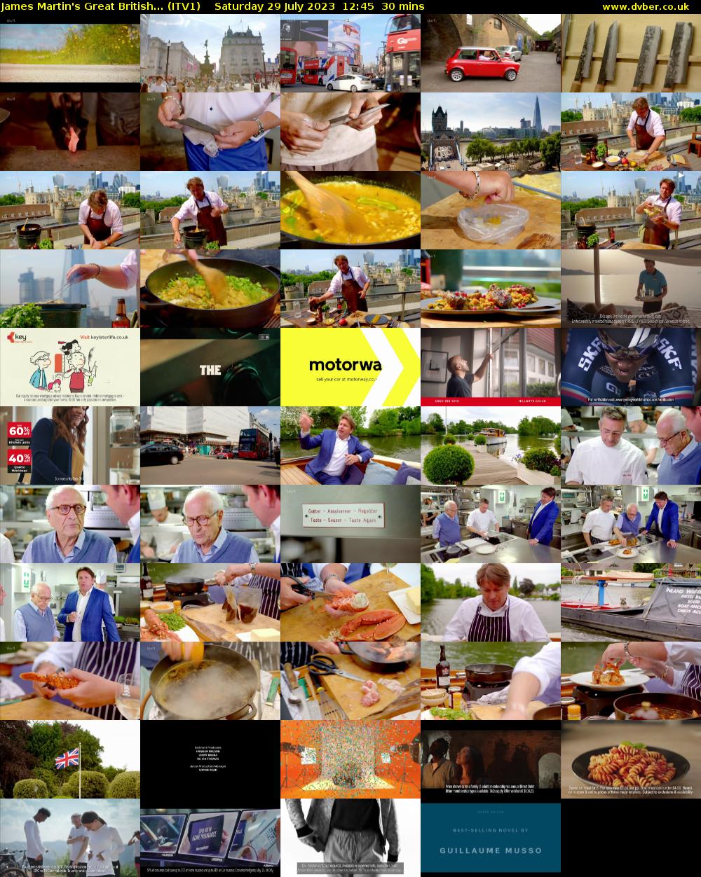 James Martin's Great British... (ITV1) Saturday 29 July 2023 12:45 - 13:15