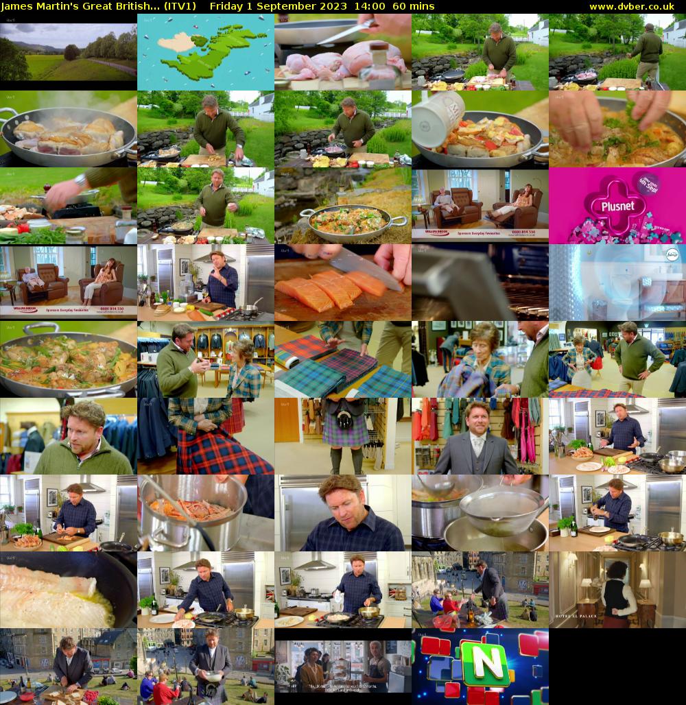 James Martin's Great British... (ITV1) Friday 1 September 2023 14:00 - 15:00