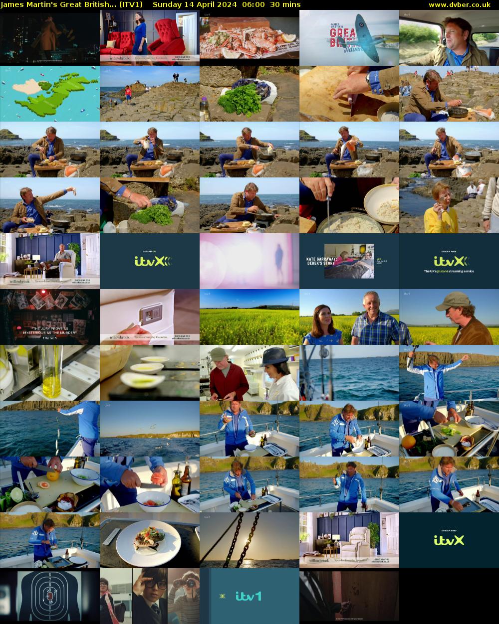 James Martin's Great British... (ITV1) Sunday 14 April 2024 06:00 - 06:30
