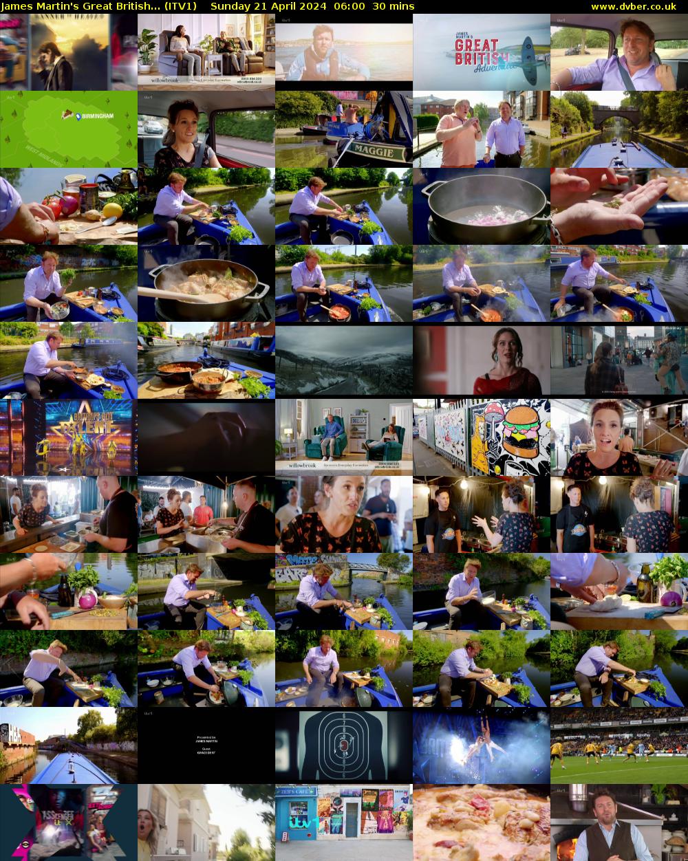 James Martin's Great British... (ITV1) Sunday 21 April 2024 06:00 - 06:30