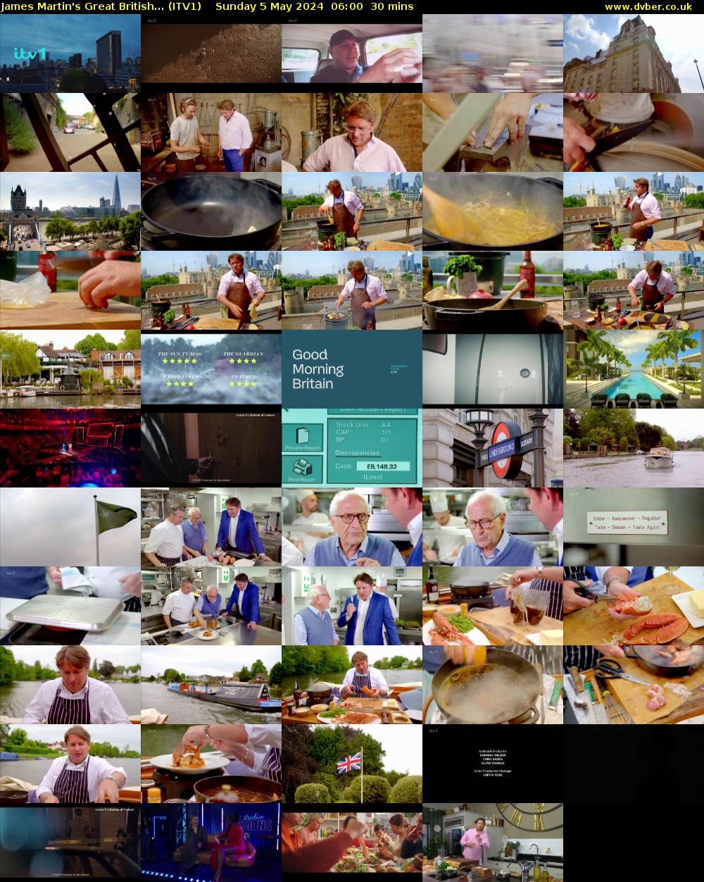 James Martin's Great British... (ITV1) Sunday 5 May 2024 06:00 - 06:30