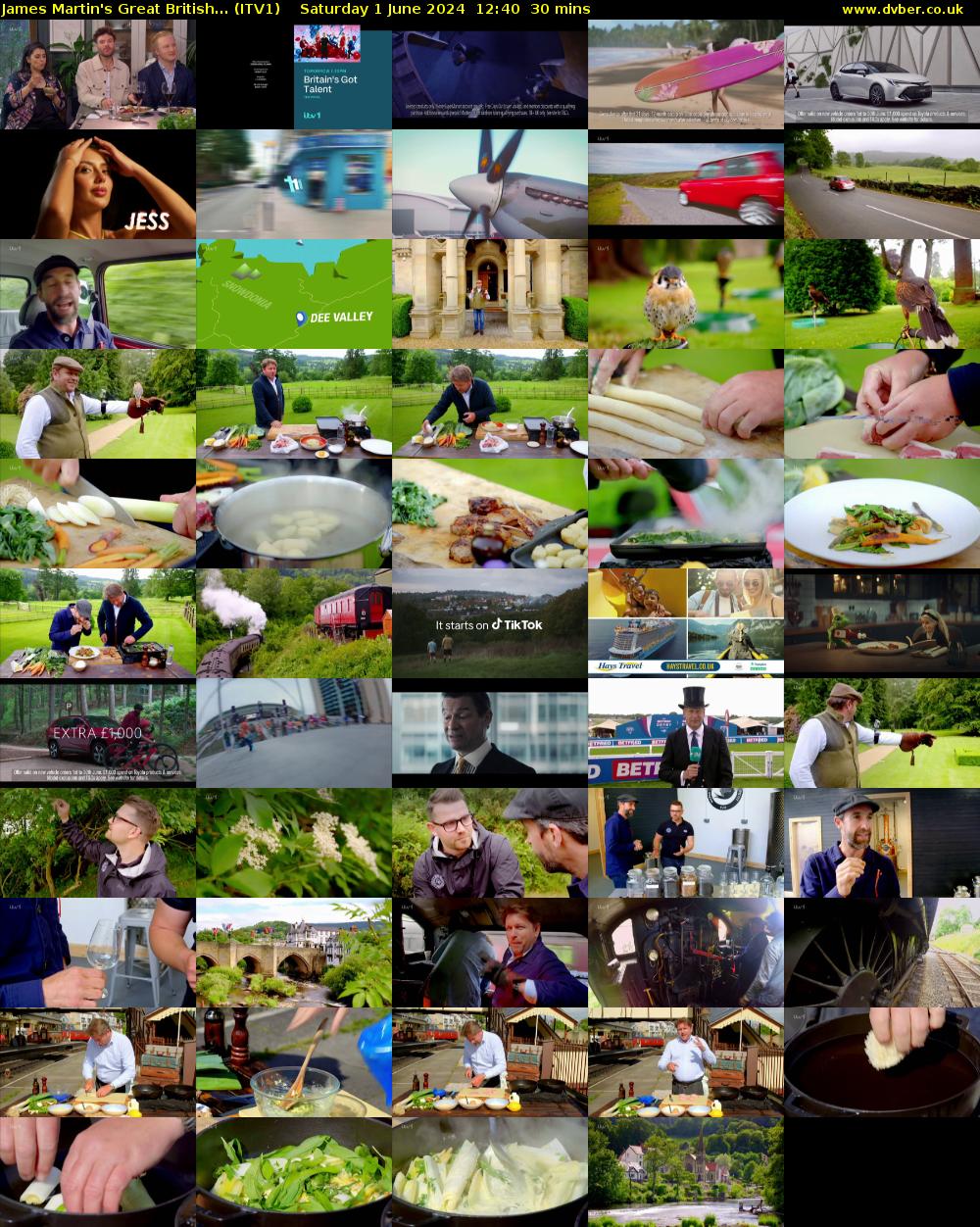 James Martin's Great British... (ITV1) Saturday 1 June 2024 12:40 - 13:10