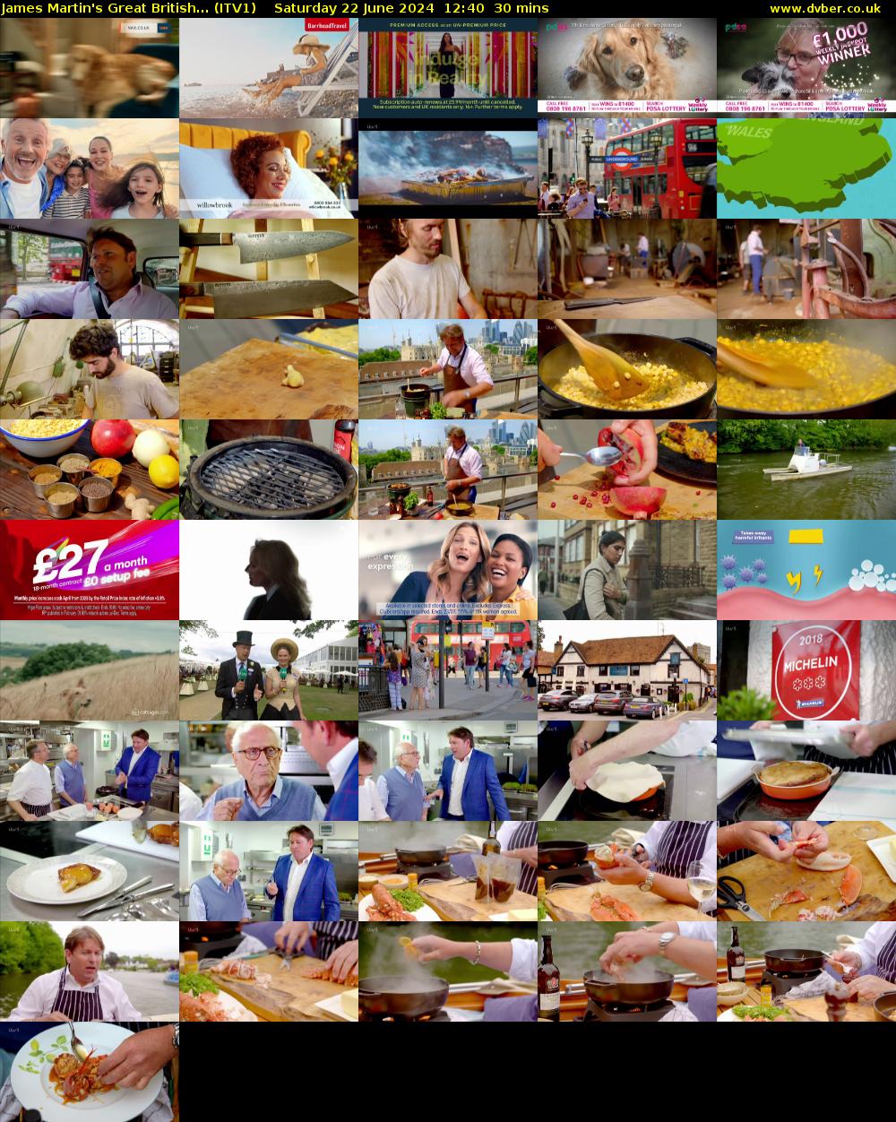 James Martin's Great British... (ITV1) Saturday 22 June 2024 12:40 - 13:10