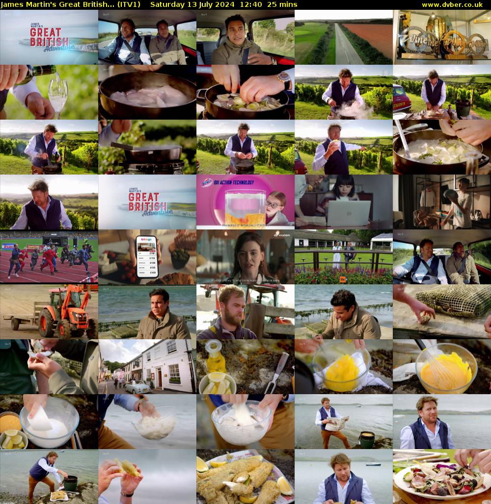 James Martin's Great British... (ITV1) Saturday 13 July 2024 12:40 - 13:05