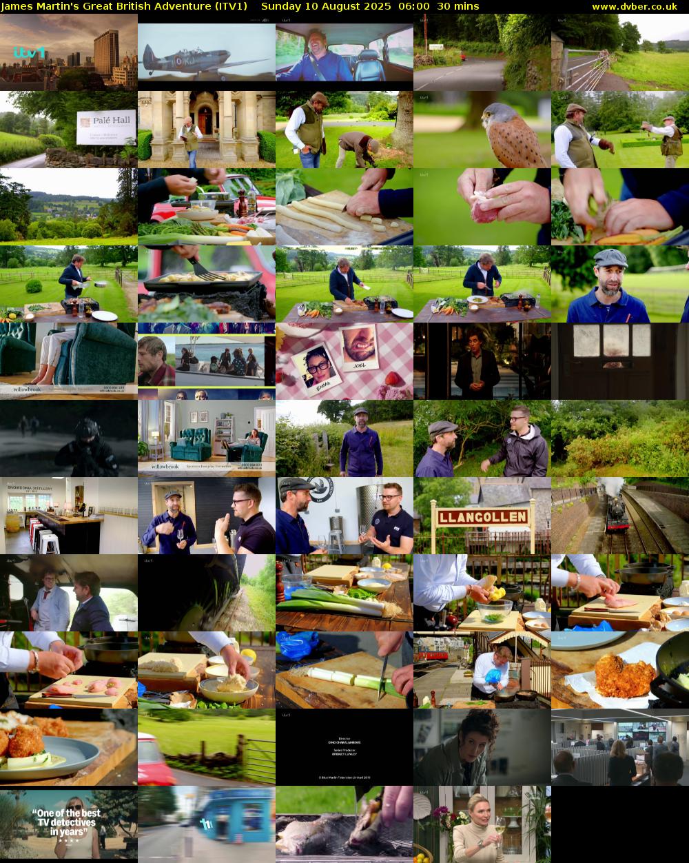 James Martin's Great British Adventure (ITV1) Sunday 10 August 2025 06:00 - 06:30